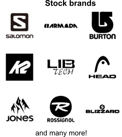 and many more! Stock brands