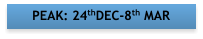 PEAK: 24thDEC-8th MAR